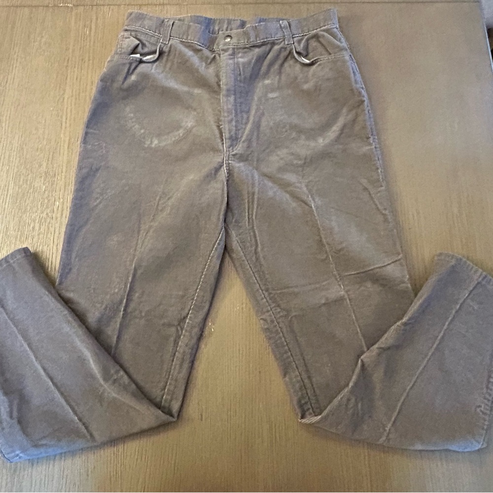 Vintage Pizzazz Mens Corduroy Pants Brown Straight Leg Made In USA Size 34x32